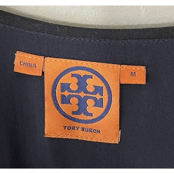 Tory Burch Sequin Dress Size Medium Alton Blue Belted Sparkle Evening Glam - Picture 7 of 9